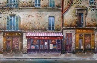 Storefront oil painting