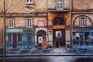 Storefront oil painting