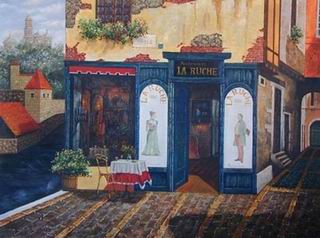 Storefront oil painting