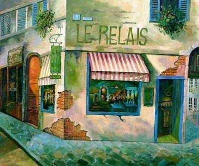 Storefront oil painting