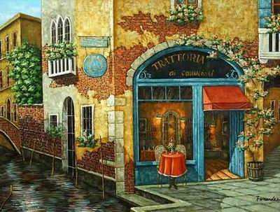 Storefront oil painting