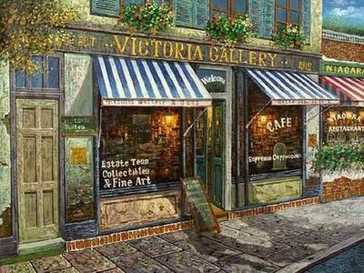 Storefront oil painting