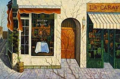 Storefront oil painting