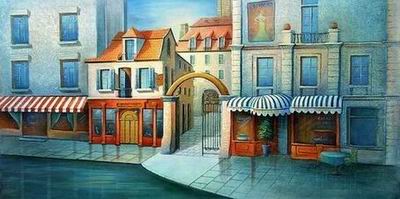 Storefront oil painting