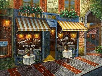 Storefront oil painting