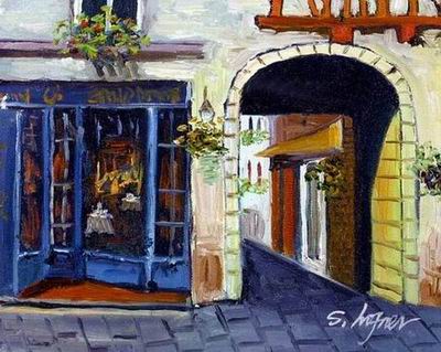 Storefront oil painting