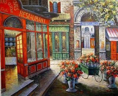 Storefront oil painting