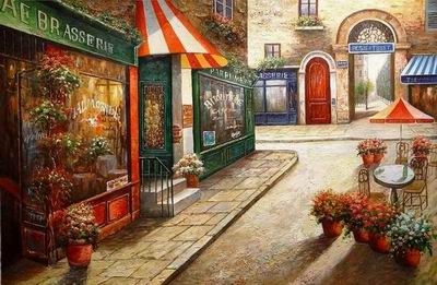 Storefront oil painting