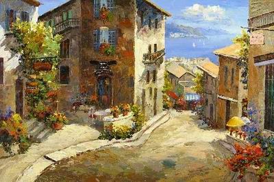 Storefront oil painting