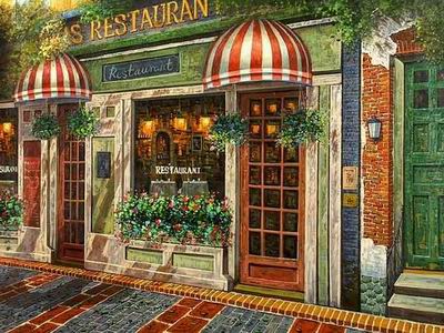 Storefront oil painting