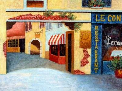 Storefront oil painting