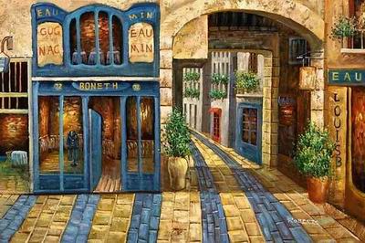 Storefront oil painting