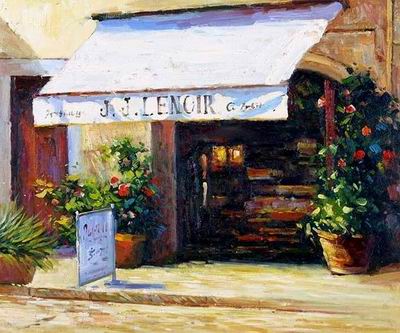Storefront oil painting