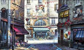 Storefront oil painting