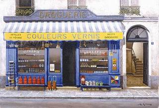 Storefront oil painting