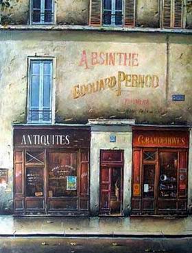 Storefront oil painting