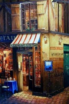 Storefront oil painting