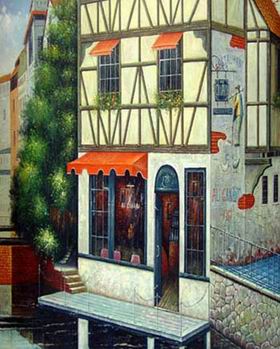 Storefront oil painting
