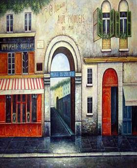 Storefront oil painting