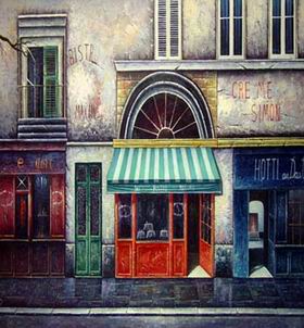 Storefront oil painting