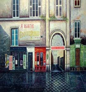 Storefront oil painting