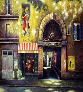 Storefront oil painting