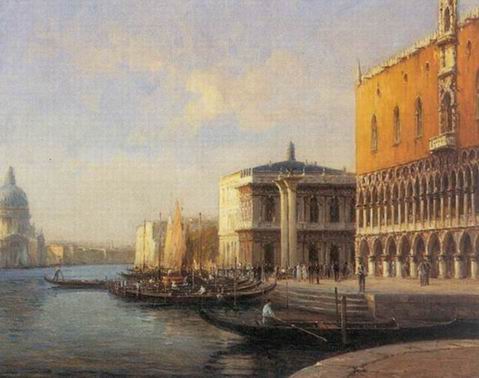 Venice Building oil painting