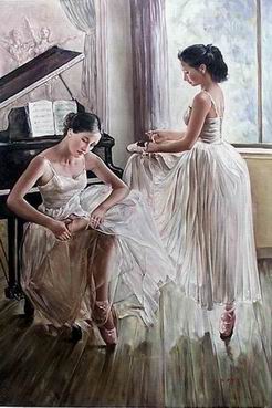Ballet oil painting