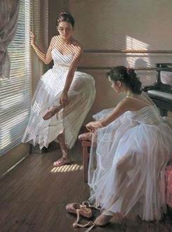 Ballet oil painting