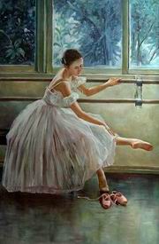 Ballet oil painting