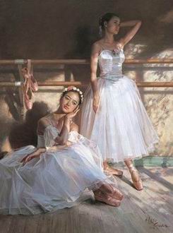 Ballet oil painting