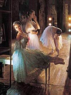 Ballet oil painting