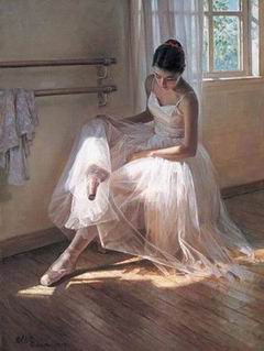 Ballet oil painting