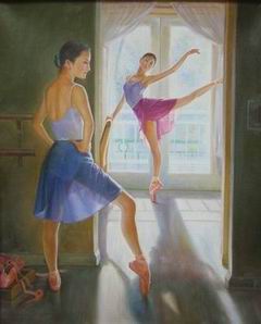 Ballet oil painting