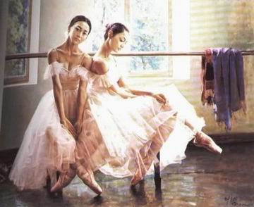 Ballet oil painting