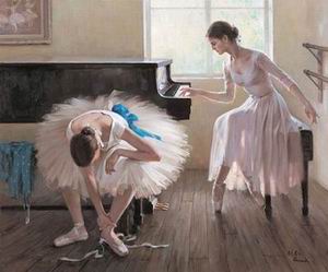Ballet oil painting