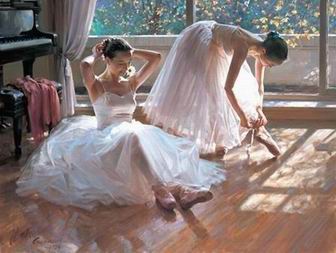 Ballet oil painting