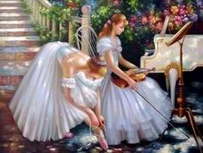 Ballet oil painting