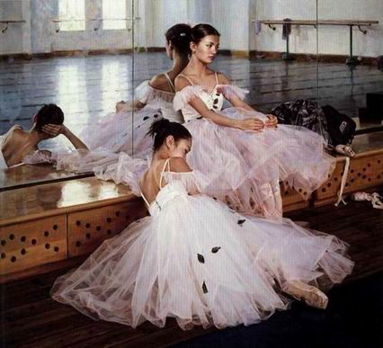 Ballet oil painting