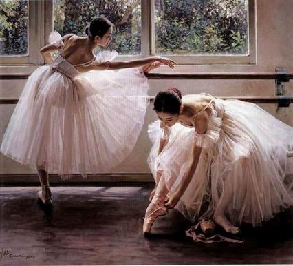 Ballet oil painting