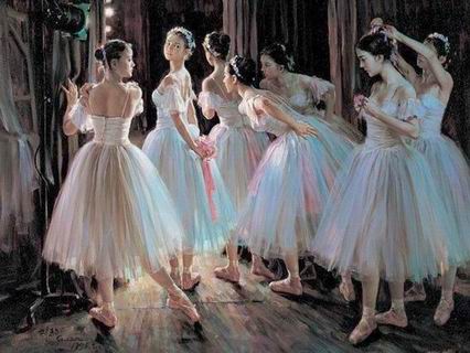 Ballet oil painting