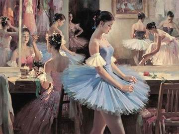 Ballet oil painting