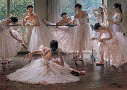 Ballet oil painting