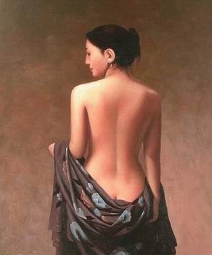 Nude oil painting