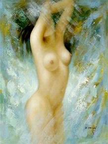 Nude oil painting