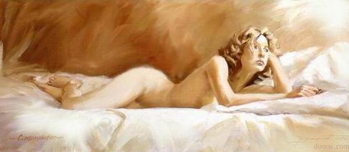 Nude oil painting
