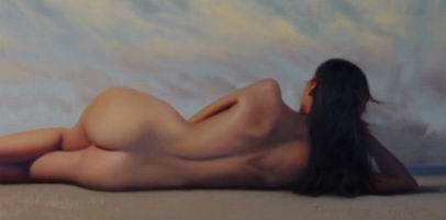 Nude oil painting