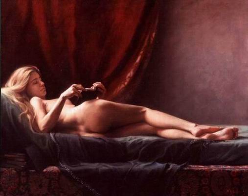 Nude oil painting