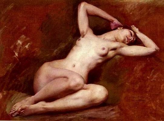 Nude oil painting