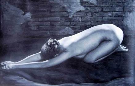 Nude oil painting